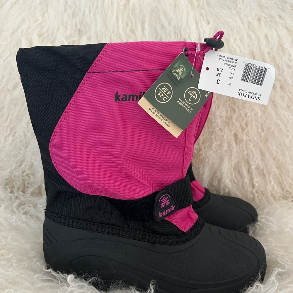 Kamik snow fox Magenta:Pink Snow boots.  Brand new with tags size 3.